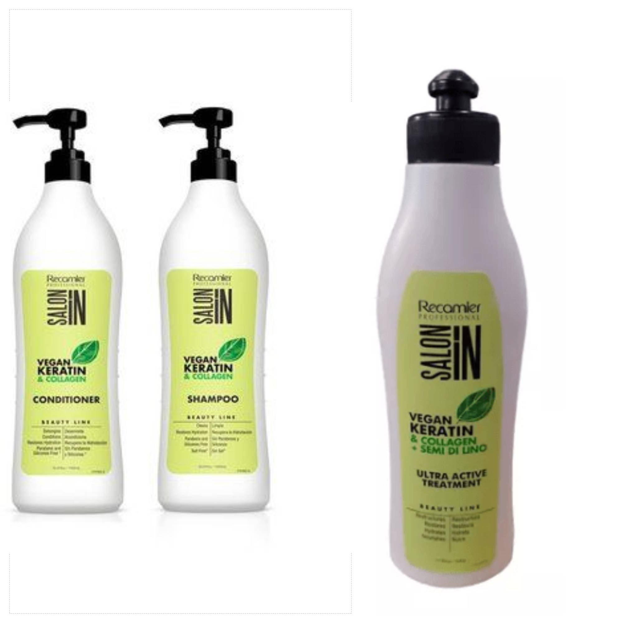 Kit Shampoo Y Acondicionador Vegano + Tratamiento Semilla De Lino Salon In Recamier  (4)
